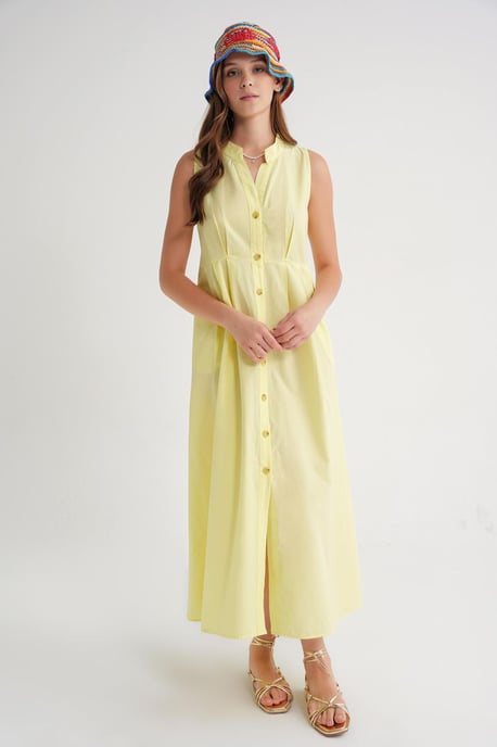Knapper-Tippet-Kragen Maxikleid - Image 2
