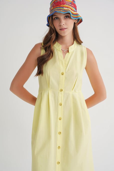 Knapper-Tippet-Kragen Maxikleid - Image 3