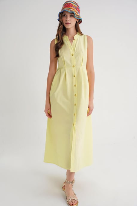 Knapper-Tippet-Kragen Maxikleid - Image 4