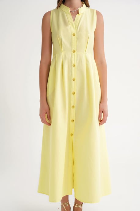 Knapper-Tippet-Kragen Maxikleid - Image 5