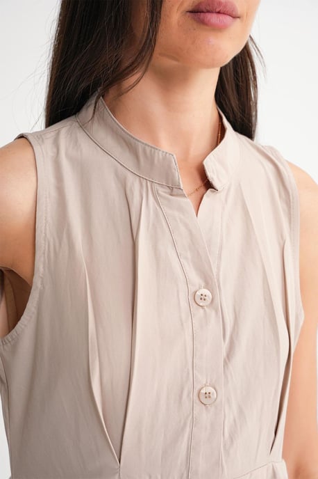 Knopfkragen Maxi-Kleid - Image 6