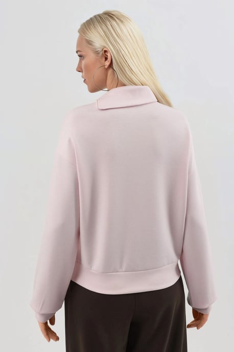 Lässiger Schnitt Sweatshirt mit Reißverschlusskragen - Image 3