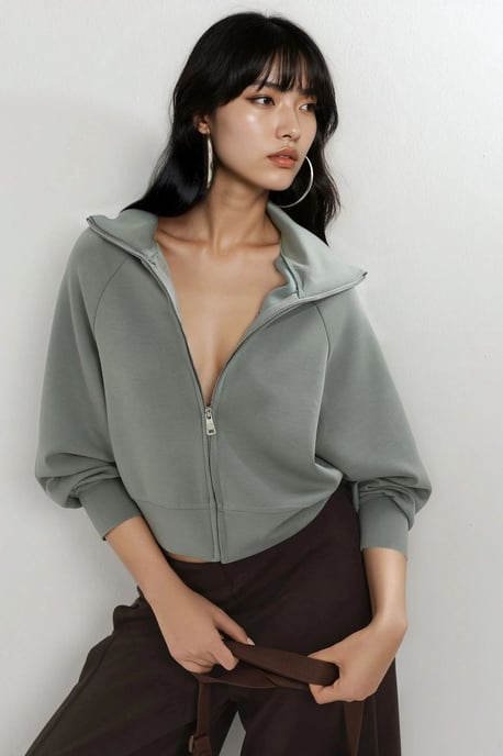 Lässiges Zipper-Sweatshirt - Image 1