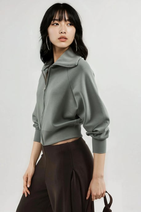 Lässiges Zipper-Sweatshirt - Image 4