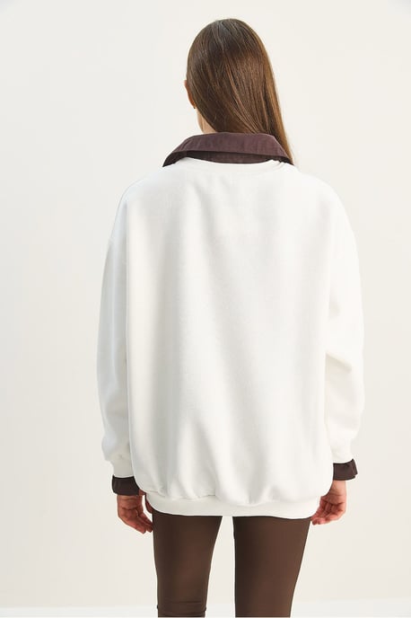 Bestickter Rundhalsausschnitt Sweatshirt - Image 6