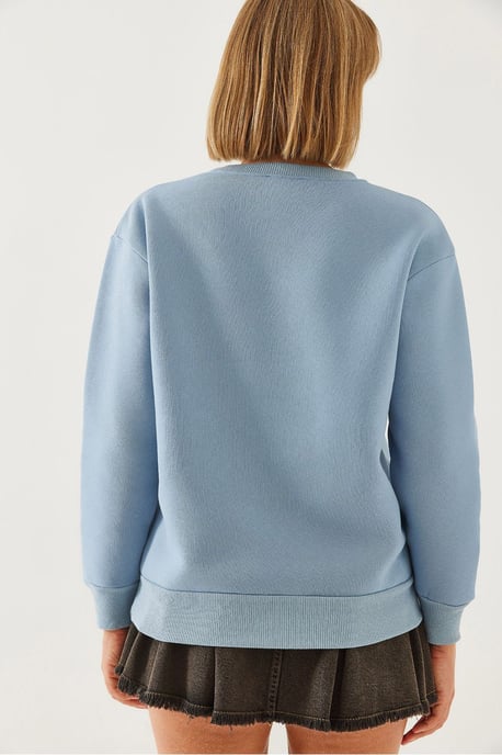 Herz-Muster Rundhals Sweatshirt - Image 2