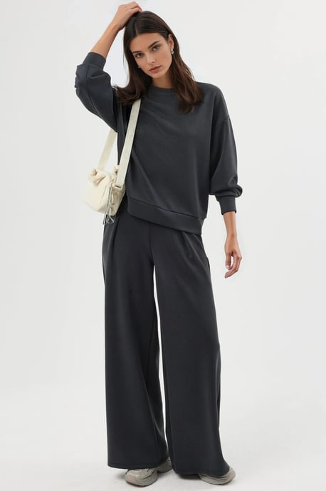 Entspannt geschnittenes Rundhals-Modal-Sweatshirt - Image 4