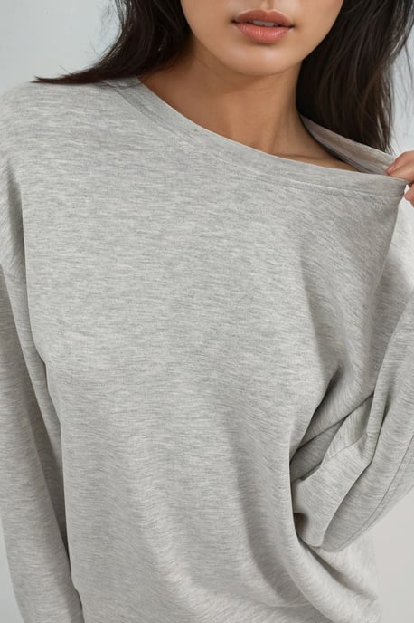 Lockere Passform Rundhals-Mikromodal-Sweatshirt - Image 5