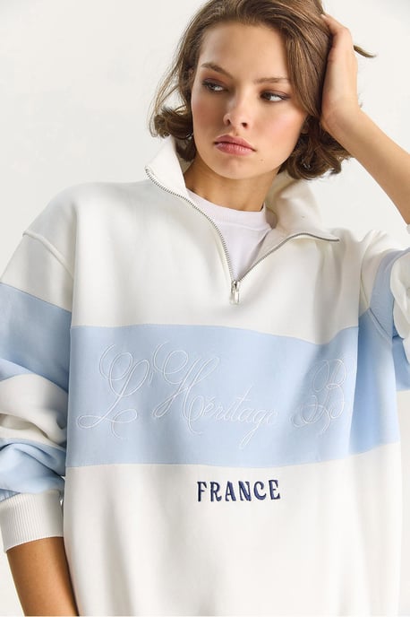 Bedrucktes Relaxed Fit Polo Sweatshirt - Image 3