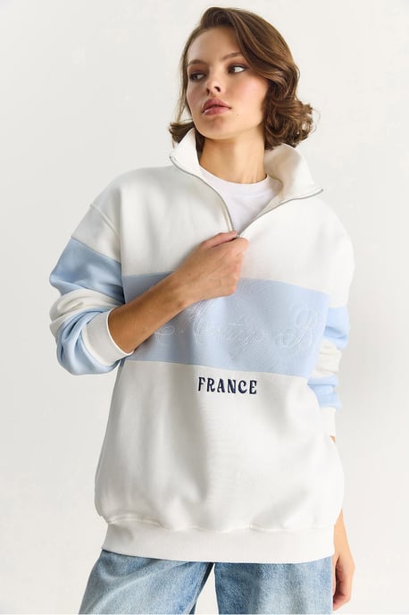 Bedrucktes Relaxed Fit Polo Sweatshirt - Image 4