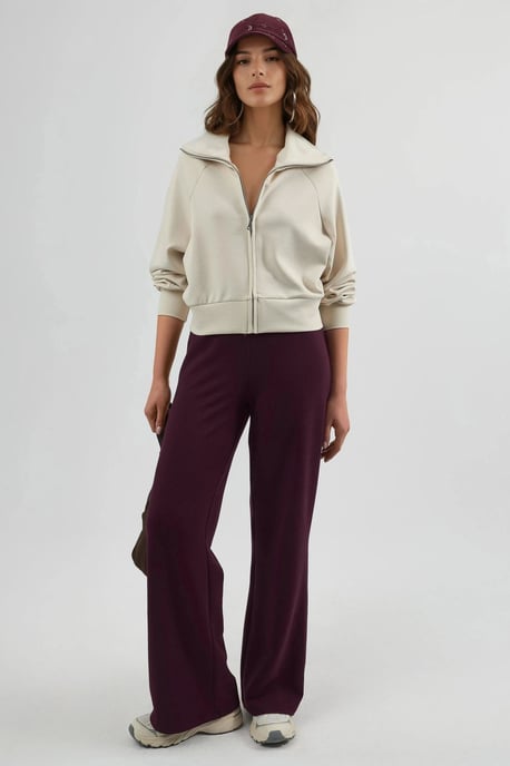 Lockeres Fit Kapuzensweatshirt mit Reißverschluss - Image 4
