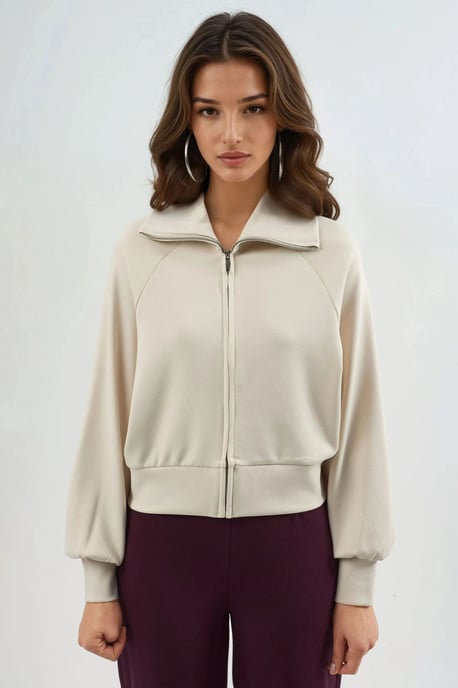 Lockeres Fit Kapuzensweatshirt mit Reißverschluss - Image 5