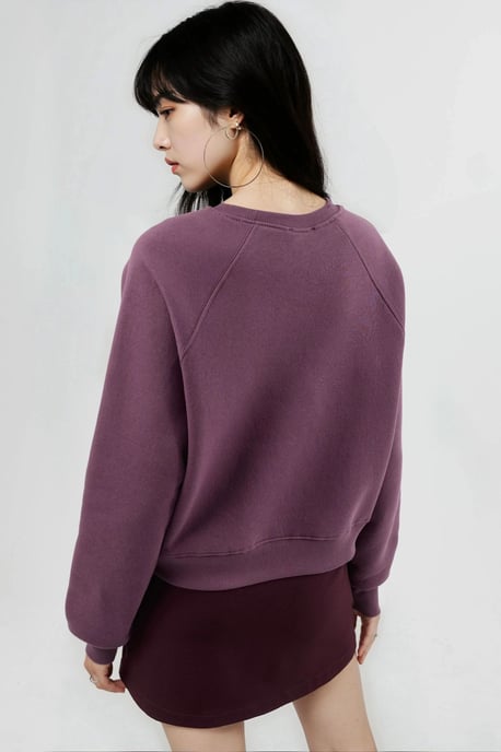 Rundhalsausschnitt Langarm Gestrickter Sweatshirt - Image 3