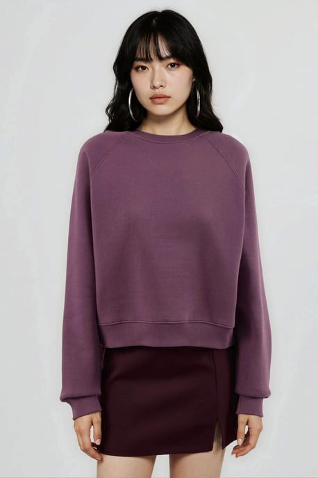 Rundhalsausschnitt Langarm Gestrickter Sweatshirt - Image 6