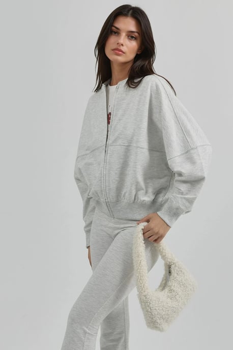 Lässiger Schnitt Vollreißverschluss Sweatshirt - Image 3
