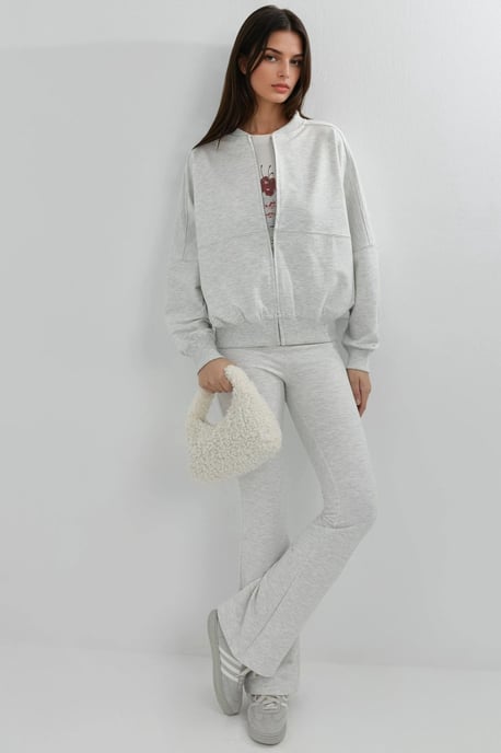 Lässiger Schnitt Vollreißverschluss Sweatshirt - Image 4