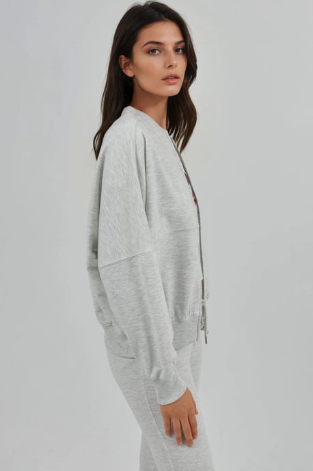 Lässiger Schnitt Vollreißverschluss Sweatshirt - Image 5