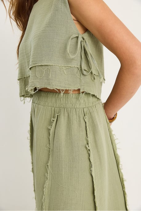 Texturierte Bluse und Rock aus Musselin, zwei-teiliges Set - Image 5