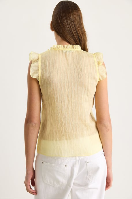 Rüschendrapierte V-Ausschnitt-Bluse - Image 6