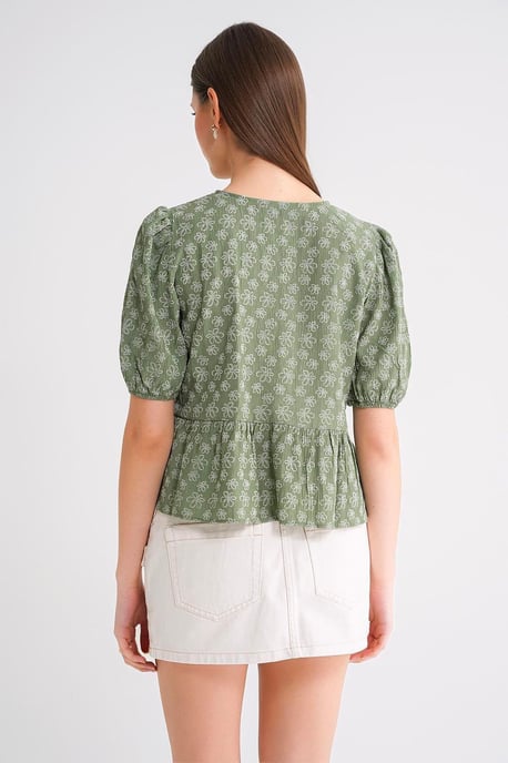 Rüschen-Bluse mit Rundhalsausschnitt - Image 6