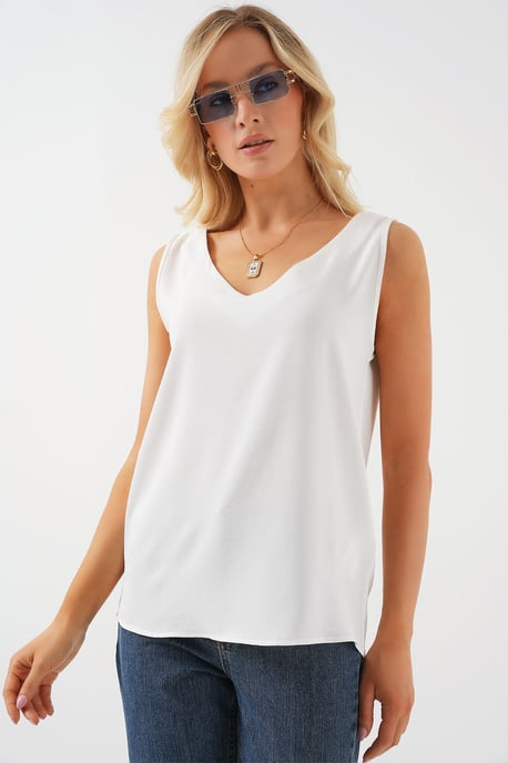 V-Ausschnitt Pull-On Bluse - Image 4