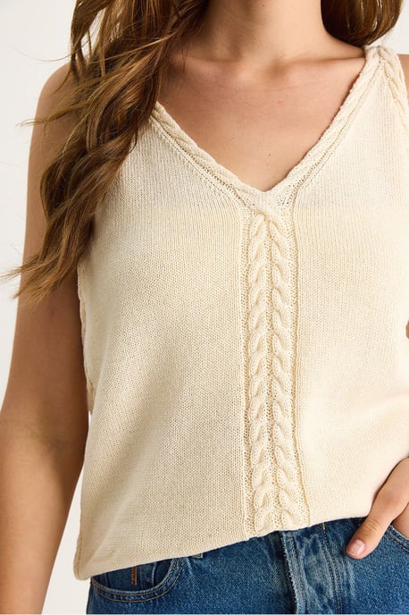 Strukturierte V-Ausschnitt-Bluse mit Elastikdetail - Image 5