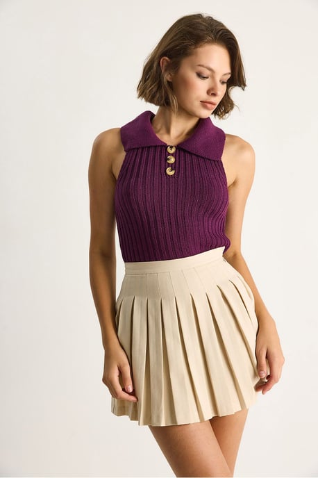Strickbluse mit Knopfverschluss - Image 2