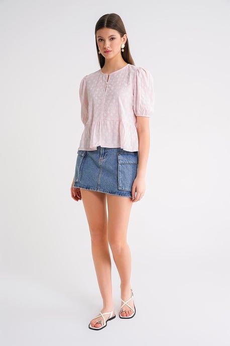 Rüschen-Rundhalsbluse - Image 2