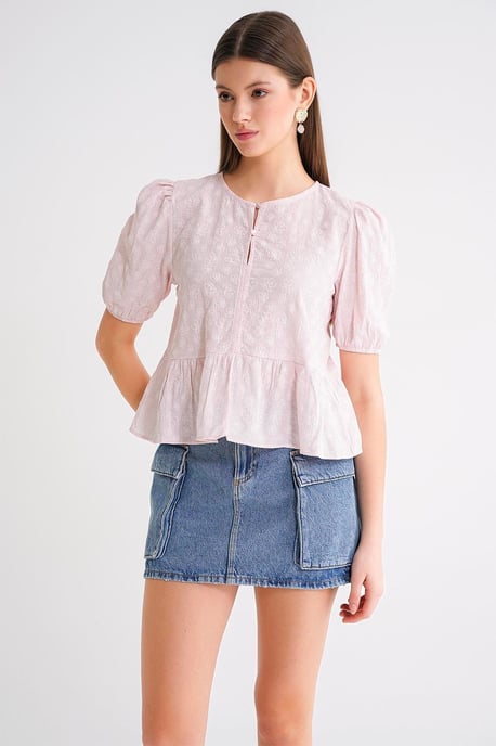 Rüschen-Rundhalsbluse - Image 3