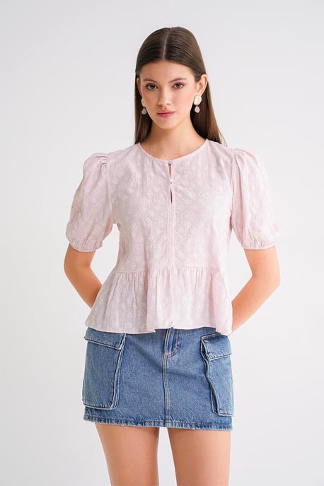 Rüschen-Rundhalsbluse - Image 4