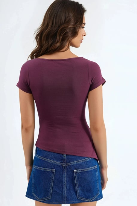 Schlanke Passform mit Schlitz und Drapée-Bluse - Image 3