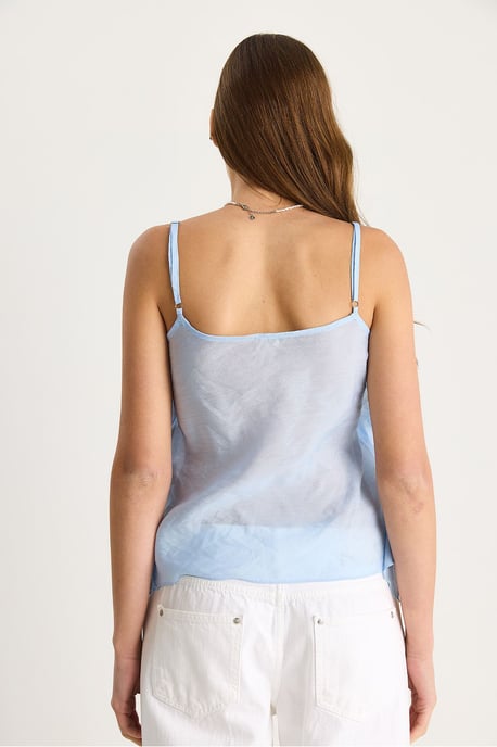 V-Ausschnitt Baumwollbluse mit Rüschendetails - Image 6