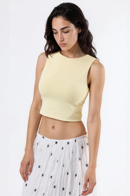 Bootehals Ärmellose Strickbluse - Image 2