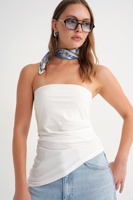 Strapless Drapierte Bluse - Image 3
