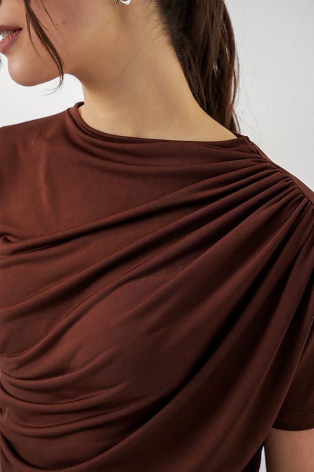 Bluse mit Rüschendetails und Rundhalsausschnitt - Image 3