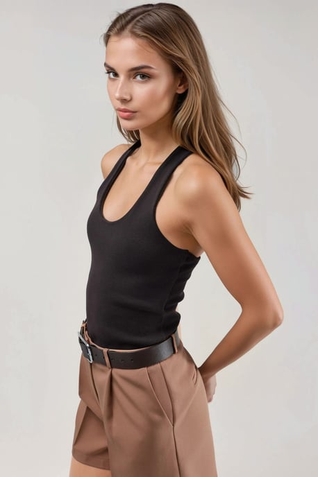 Figurbetontes Halsband-Stricktop - Image 2