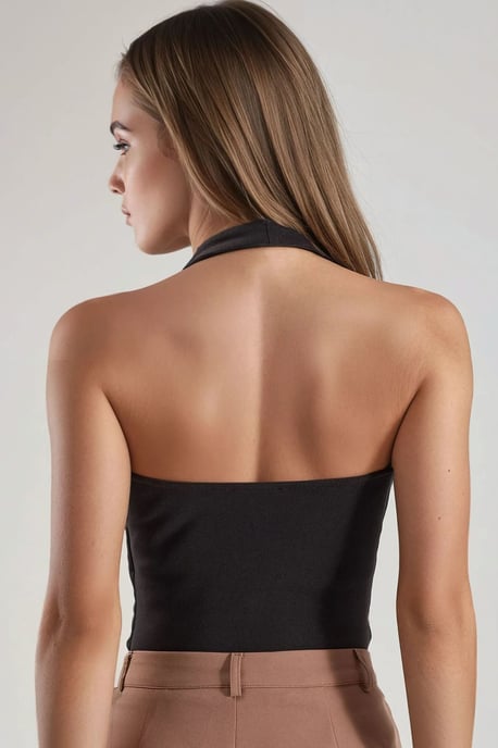 Figurbetontes Halsband-Stricktop - Image 3