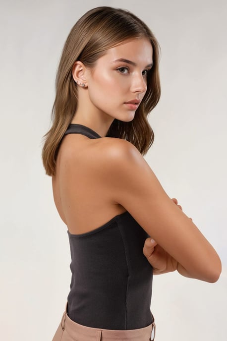 Figurbetontes Halsband-Stricktop - Image 4