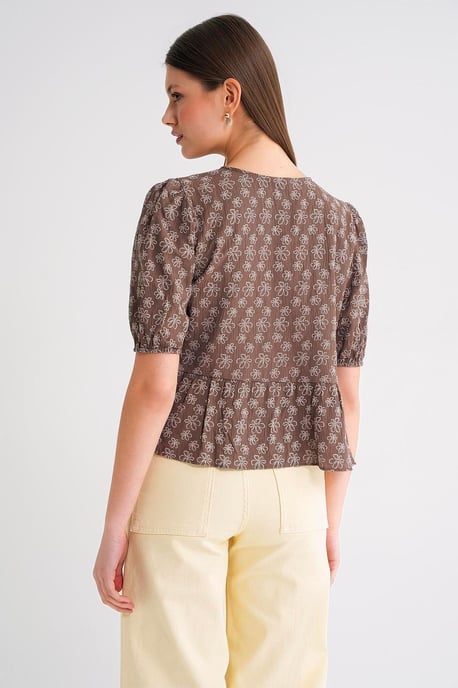 Rüschen Crew-Neck Bluse - Image 6