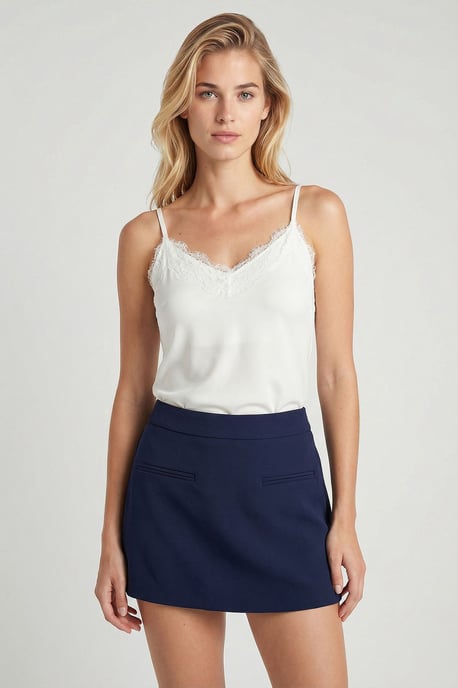 V-Ausschnitt Ärmellose Cami-Bluse - Image 3