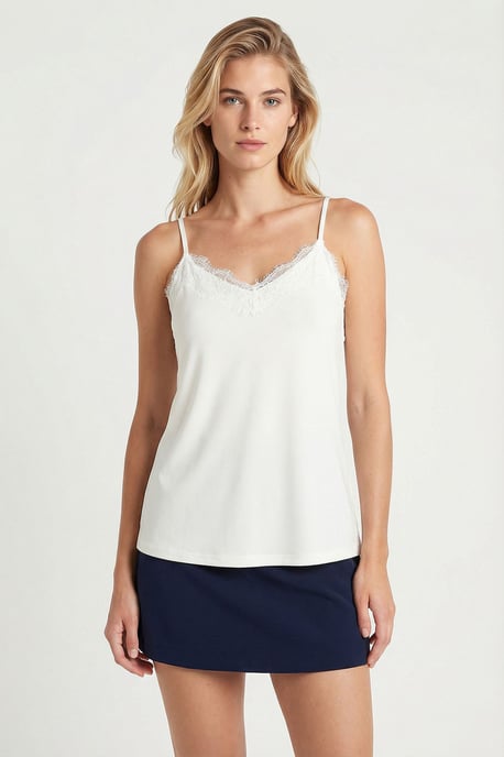 V-Ausschnitt Ärmellose Cami-Bluse - Image 4