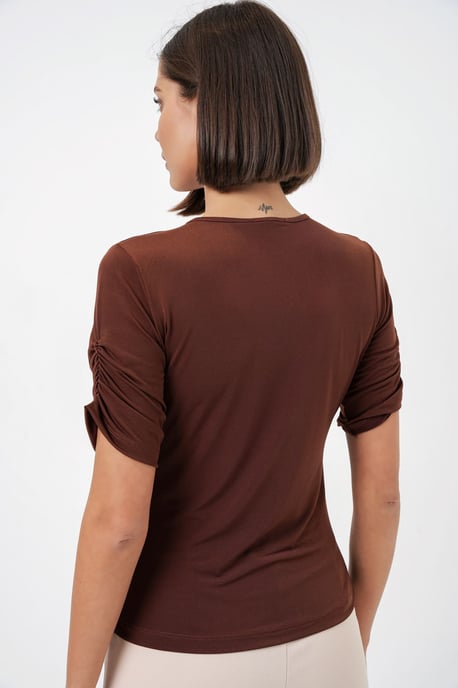 Rundhals-Button-Up-Bluse - Image 6
