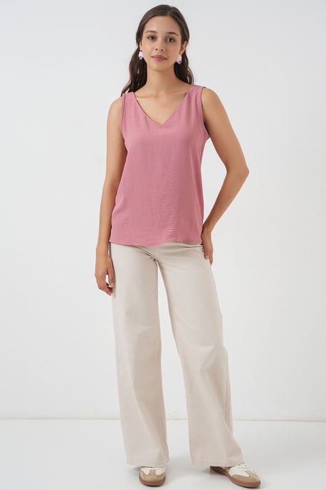 V-Ausschnitt Pull-On Bluse - Image 2