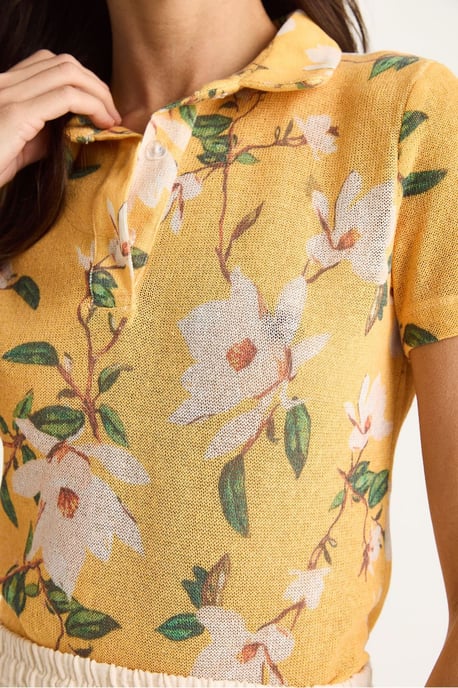 Blümchen-Polohemd-Bluse - Image 4