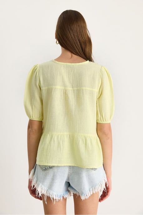 Bluse mit runder Halslinie und Krawatten-Details - Image 6