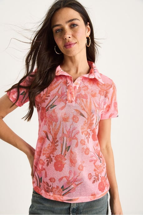 Blumen-Polohemd-Bluse - Image 3