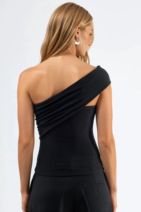 Einseitig-Träger Geschnalltes Strickbluse - Image 3