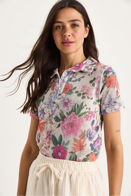 Blumen-Polohemd-Bluse - Image 3