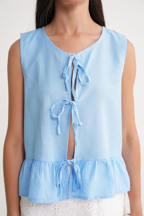 Rüschen-Bluse mit Krawattenverschluss - Image 5