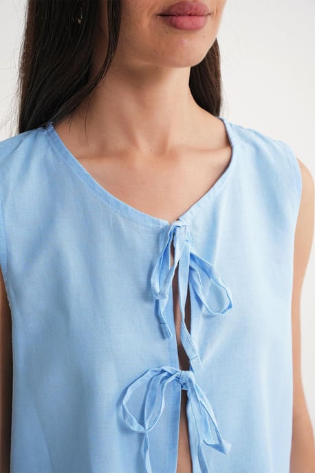 Rüschen-Bluse mit Krawattenverschluss - Image 6